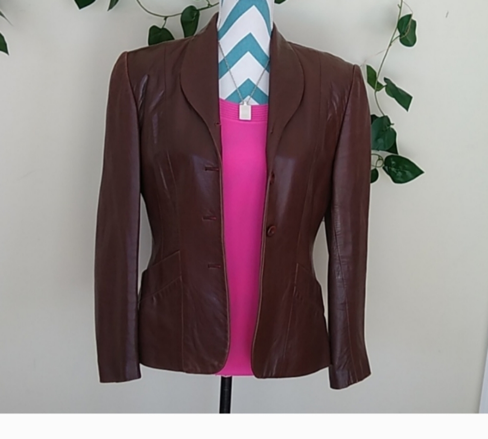 Vintage Norma Kamali Soft Leather Jacket Blazer